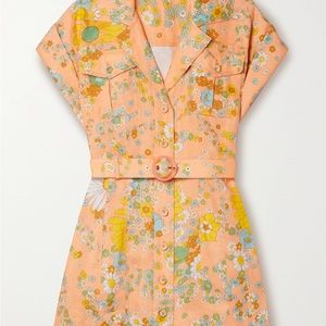 Zimmermann Floral Peach Mini Dress